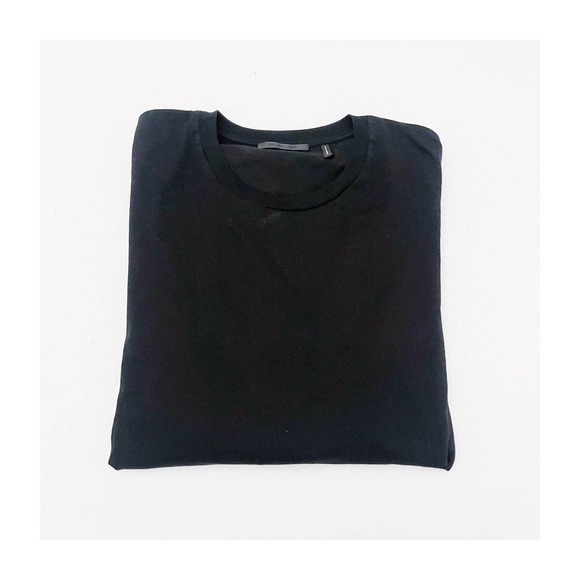 Helmut Lang Black Long Sleeve Tee Sheer Overlay SZ M - Picture 1 of 7